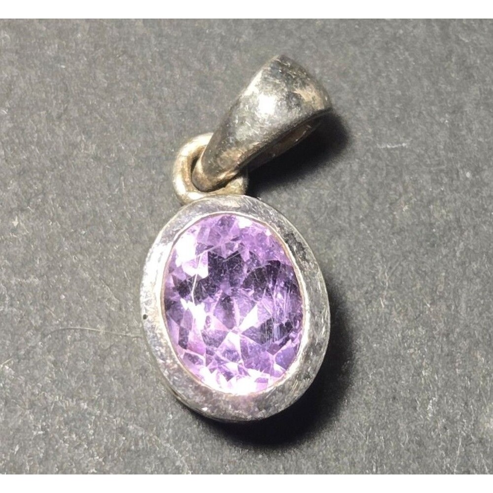 Purple Sterling Silver Pendant